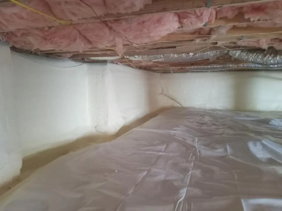 Crawl space encapsulation with closed-cell spray foam for Spray Foam Roofing in Mount Pleasant